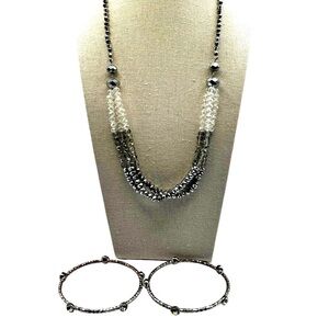 Elegant Beaded Necklace & Bracelet Set